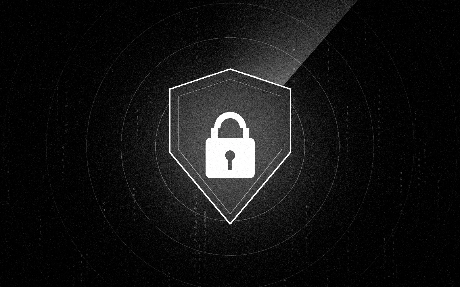 Perisai monokrom dengan gembok